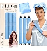TULOBI 3 Pcs Heatless Curls Overnight - Upgraded Velvet Heatless Hair Curler with Velcro Fastener...
