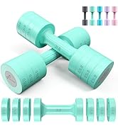 Adjustable Dumbbells Hand Weights Set: Sportneer 5 lb Dumbbells Set of 2 Each 2lb 3lb 4lb 5lb Fre...