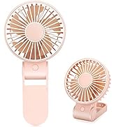 TriPole Mini Handheld Fan USB Portable Fans Rechargeable Battery Operated Foldable Desk Fan 3 Spe...