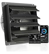 AC Infinity AIRLIFT T16, Shutter Exhaust Fan 16" with WiFi Temperature Humidity Controller, EC-Mo...