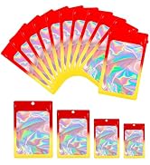 Songio packing Holographic Mylar Bags for Food Storage, 100 PCS Gradient Foil Bags(2.4