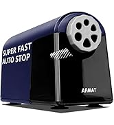 Heavy Duty Electric Pencil Sharpener, 6 Holes, AFMAT Classroom Pencil Sharpener for 6-11mm Pencil...
