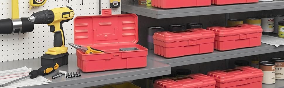 kids tool box empty toy tool box plastic box with handle portable tool box emergency supplies crafts
