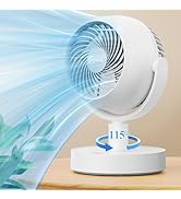 WITHOUSE Rechargeable Portable Air Circulator Fan, Oscillating &amp; Powerful &amp; 25db Quiet, 5 Speeds,...