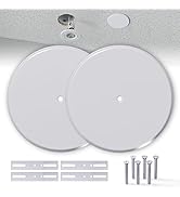 WunoShop 2 Pcs Ceiling Cover Plate, 5 inch Round Outlet Covers Plates For Electrical Box, Smoke D...