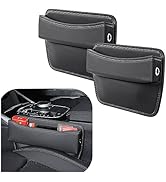 CXCCOI Large Capacity Car Seat Gap Filler with 2 Charge Hole - Microfiber Leather Organizer Stora...