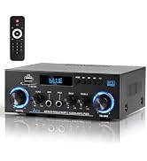 Joengoep AK50 Home Audio Amplifier, 400W Home 2.0 Channel Stereo Receiver with Bluetooth 5.0, Act...