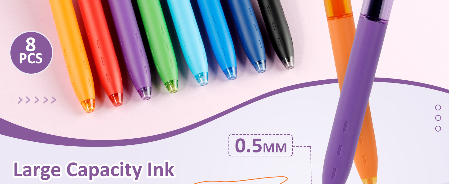 FIOVER Colored Gel Pens , School Supplies, Gifts for Nurses and Teens, Stocking Stuffers for Women