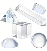 QFkris 6 Pack K9 Optical Crystal Photography Prism Set, Include 50mm Crystal Ball, Cube,Optical P...