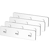 Orimade 4 Pack Strong Transparent Wall Adhesives, 2.75 x 8.66 in (7x22cm) Adhesive Pad Hook Strip...