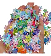 Glitter Flower Sequins, Mixed Colors, Loose Crafting Embellishments for Sewing, Wedding Decoratio...