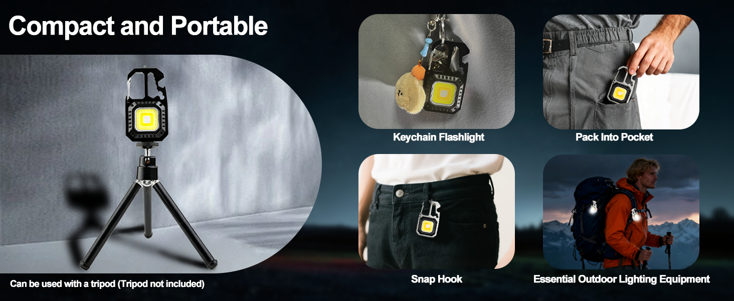 Compact and Portable Keychain Flashlight Essential Outdoor Lighting Equipment