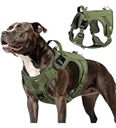 VavoPaw Heavy Duty Tactical Dog Harness for Medium Dogs, No Pull Adjustable Pet Harness Reflectiv...
