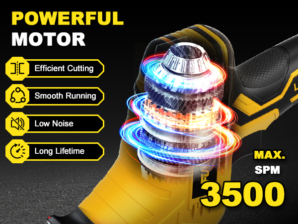 FULLYEA Reciprocating Saw Cordless 0-3500 RPM Powerful Motor, Tool-Free Blade Change