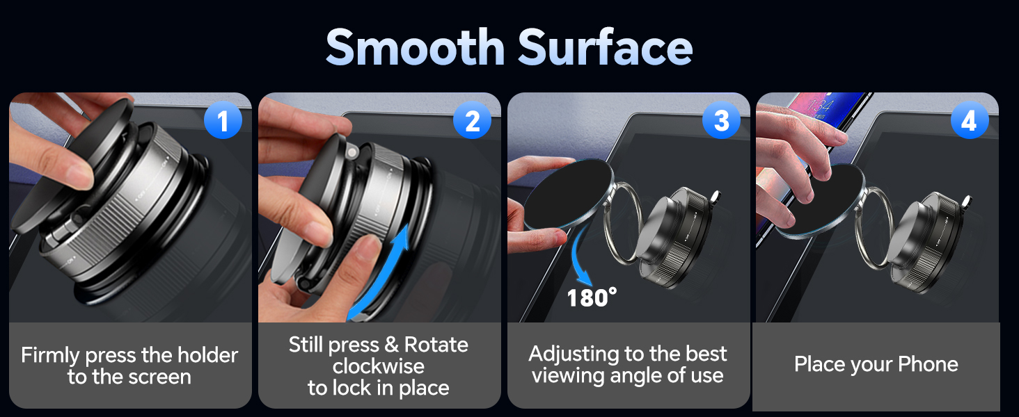 Vacuum Magnetic Car Phone Holder
