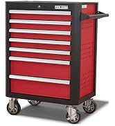 7-Drawer Rolling Tool Chest with Locking Wheels &amp; Drawers, 18.5" D x 27.9" W x 39.5" H Mobile Too...