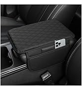 Upgraded Car Center Console Cover,Microfiber Leather Car Armrest Cover Cushion with 2 Storage Bag...