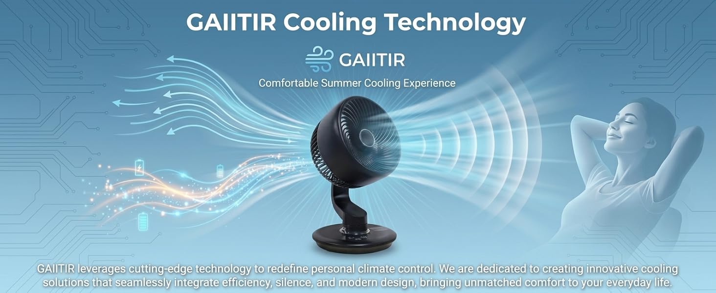 GAIITIR fan dedicated to providing comfortable cooling experiences through innovative design.