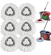 6 Pack Spin Mop Replacement Heads, Microfiber Spin Mop Refills for O Ceda EasyWrin 1-Tank System,...