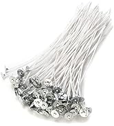 Candle Wicks,Candle Wicks for Candle Making,6 Inch 100 Piece DIY Pre-Waxed Cotton Wick with Tabs