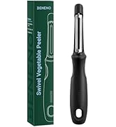 Beneno Swivel Vegetable Peeler, Razor-Sharp Smooth Peeling Stainless Steel Blades, Ergonomic Comf...