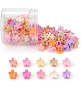 Mini Flower Hair Clips 100Pcs, Small Hair Clips Mini Claw Clips Cute Jaw Clips Hair Pins Hair Bar...