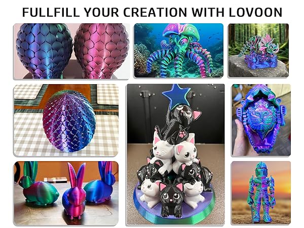 tricolor pla filament,multicolor pla filament,rainbow pla filament,silk pla filament