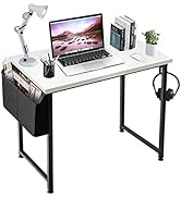Lufeiya Small Computer Desk White Writing Table for Home Office Small Spaces 31 Inch Modern Stude...