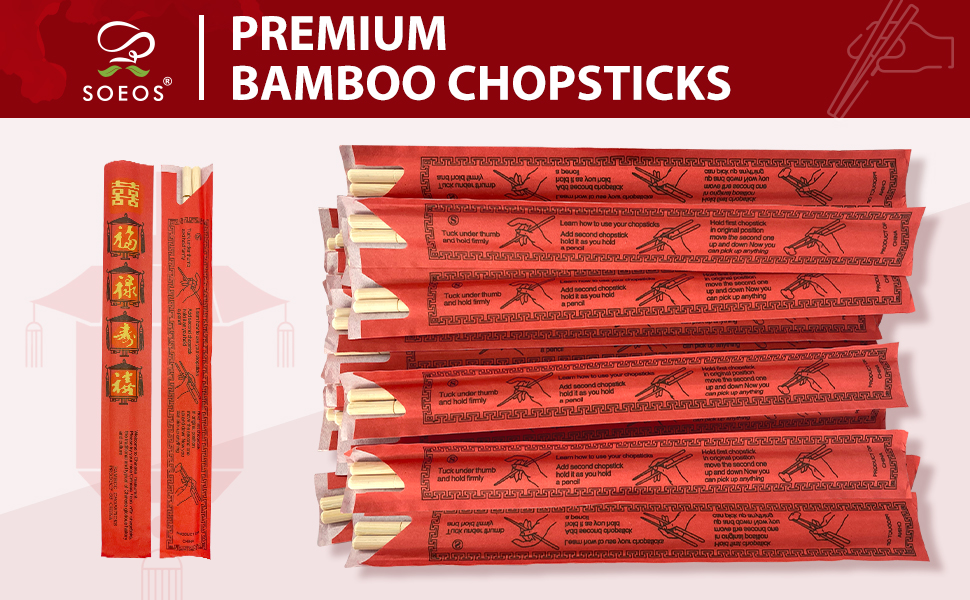Soeos Disposable Chopsticks 100 sets
