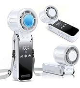 duludulu Portable Handheld Turbo Fan with Cooling, 21000 RPM Personal Fan Rechargeable 100 Speeds...