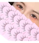 Manga Lashes Natural Look Anime Lashes with Clear Band Natural Manga Eyelashes Manhua Manhwa Lash...
