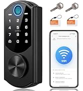 RUIKANG Power WiFi Smart Lock with Fingerprint, Keyless Entry Door Lock for Front Door, Built-in ...