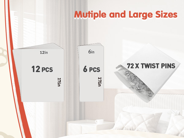 mutiple and large sizes