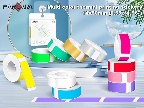 thermal sticker Label Tape Label Print Stickers Laminated Labeling Paper Replacement Label Printer