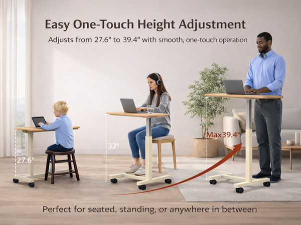 Easy One-Touch Height Adjustment