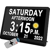 11.5 Inch Ultra Large Digital Clock with 19 Alarms &amp; Custom Reminders, Auto DST &amp; Dimming Clock f...