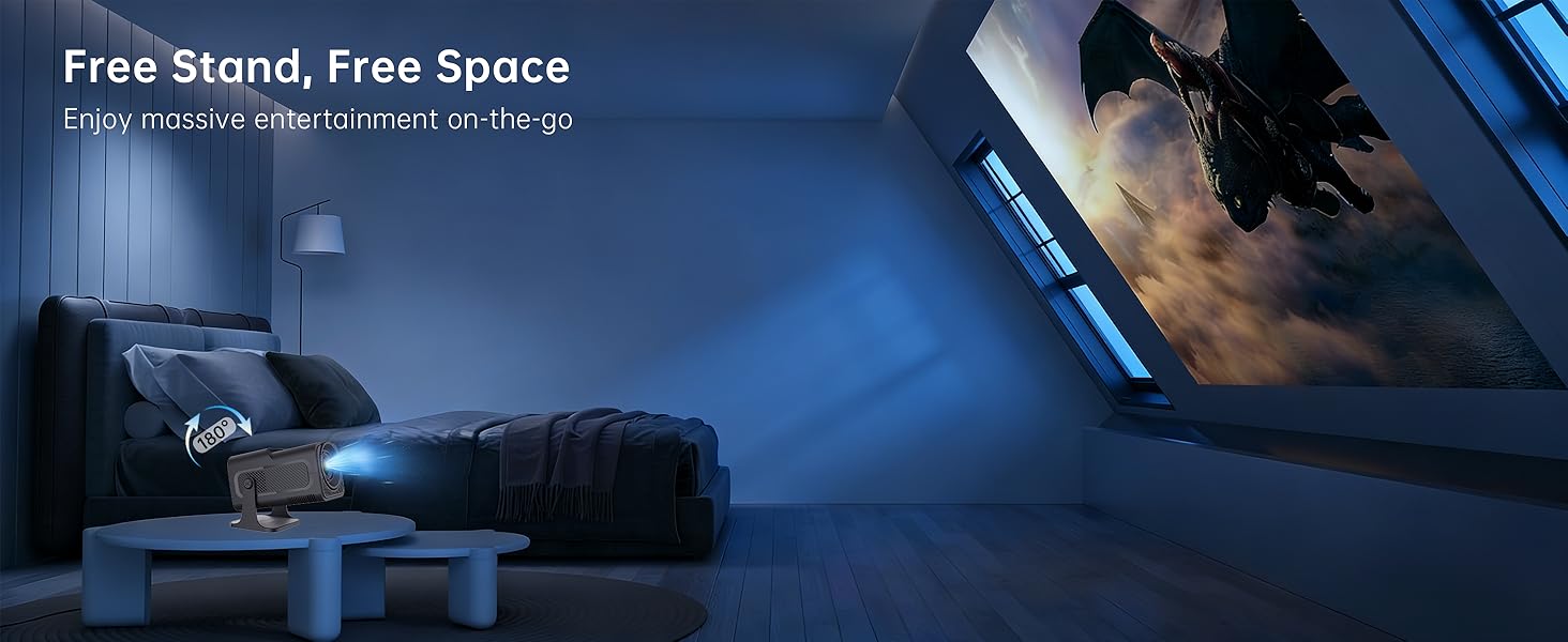 180° Rotatable Video Projector