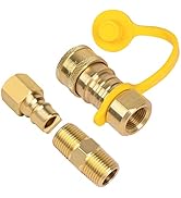 GASPRO 3/8 Inch Natural Gas Quick Connect Fittings, Natural and Propane Gas Hose Plug Set, 100% S...