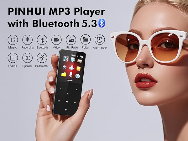 64GB MP3 Player Bluetooth 5.3 Portable MusiC MP3-Player 