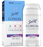 Secret Clinical Strength 100HR Sweat &amp; Odor, Soft Solid Antiperspirant Deodorant for Women, 3X St...