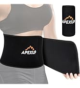 APEXUP Sweat Waist Trainer for Women and Men, Neoprene Waist Trimmer Belt Slimming Sweat Band wit...