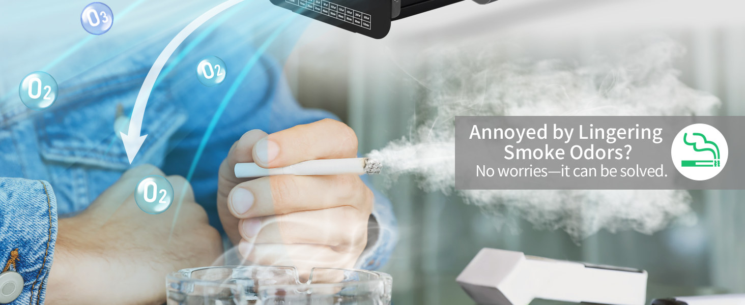 ozone odor eliminator for smoke