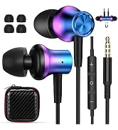 3.5mm Earbuds Magnetic Wired Earphone for Moto G Play Stylus Power, Computer Corded Headset for H...