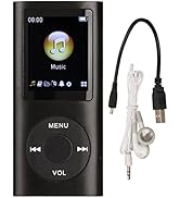 MP3 Player,Portable Music Player,Stylish Multifunctional Lossless Sound Slim 1.8 Inch LCD Screen ...