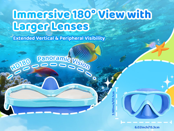 Kids Swim Goggles with Nose Cover
