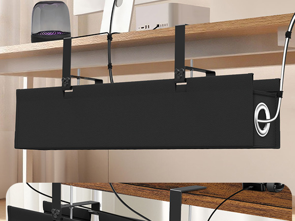 under table cable management tray