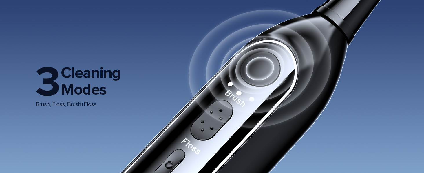 electric toothbrush with water flosser