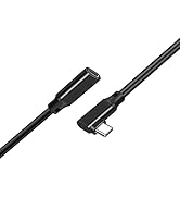 TAIBEYOR Right Angle Short USB-C Female to Male Cable,0.7FT,Type C Extension Cord,USB 3.1 Gen 2 R...