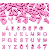 FASHEWELRY 36Pcs Large Letter Beads Chunky Number Beads for Friendship Bracelets Keychains Making...