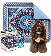 Qeils Washable Pee Pads, Reusable Puppy Pads Super Absorbent Leakproof Dog Training Pads, Non-Sli...